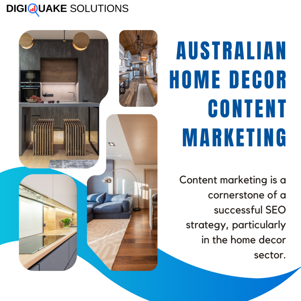 Modern kitchen with the text 'Home Decor Australian Website Audit' alongside an emphasis on the importance of regular website audits.